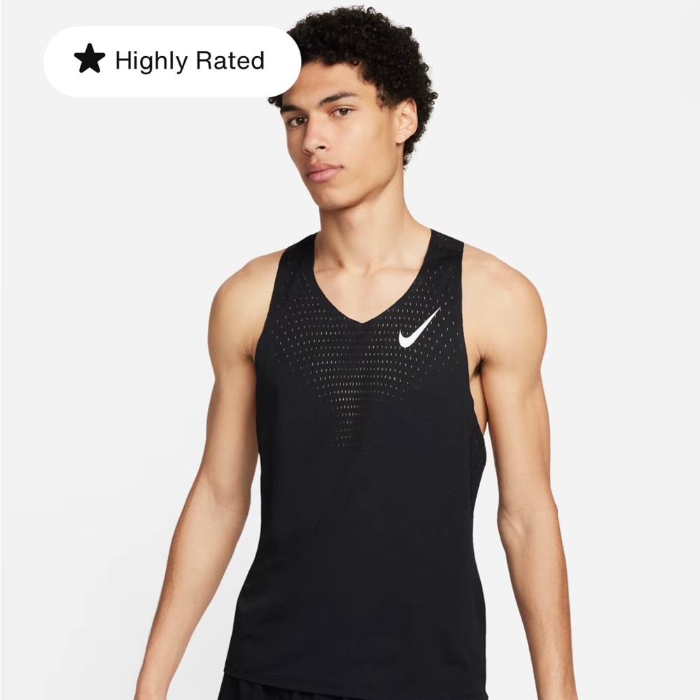 Nike men’s DRI FIT ADV AEROSWIFT RUNNING TANK SINGLET